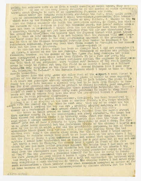 Image: correspondence: Harold M. Bixby, family circular letter