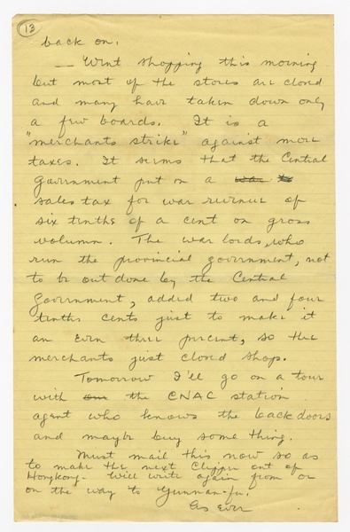 Image: correspondence: Harold M. Bixby, family circular letter