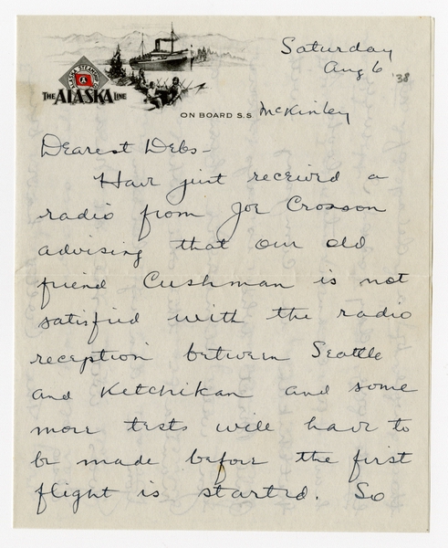 Image: correspondence: Harold M. Bixby to Debby Bixby