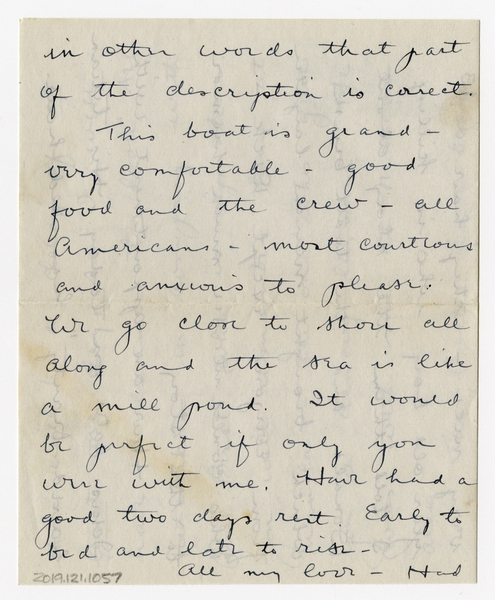 Image: correspondence: Harold M. Bixby to Debby Bixby