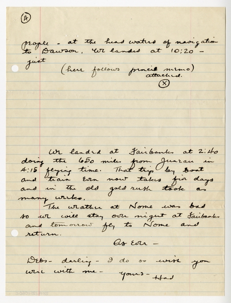Image: correspondence: Harold M. Bixby, family circular letter