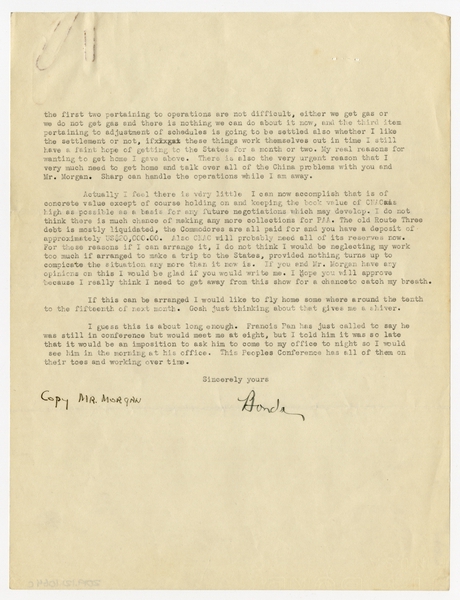 Image: correspondence: William L. Bond to Harold M. Bixby