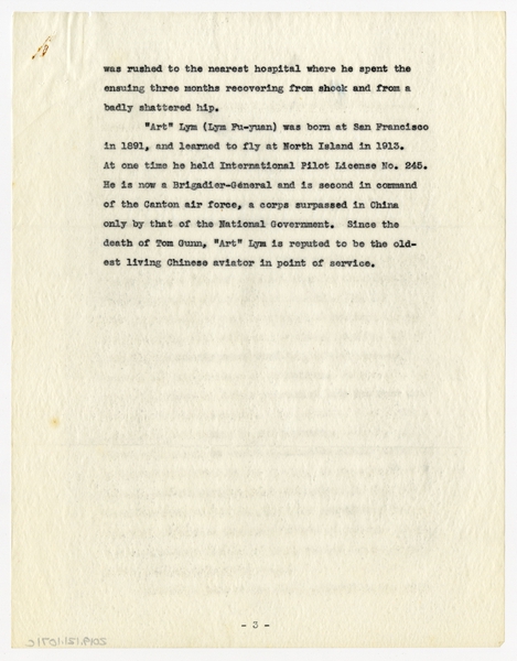 Image: document: L.C. [Tom] Reynolds