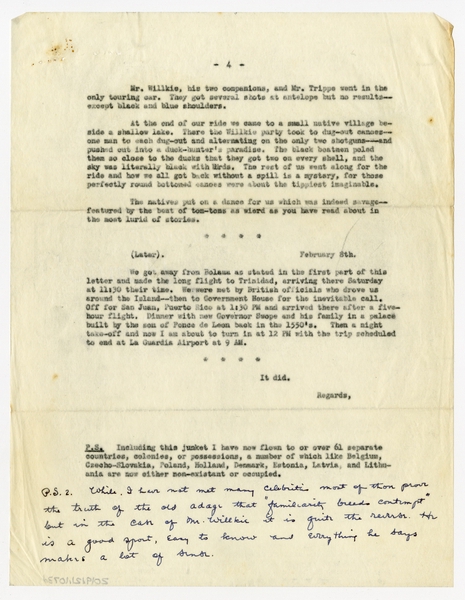 Image: correspondence: Harold M. Bixby, family circular letter