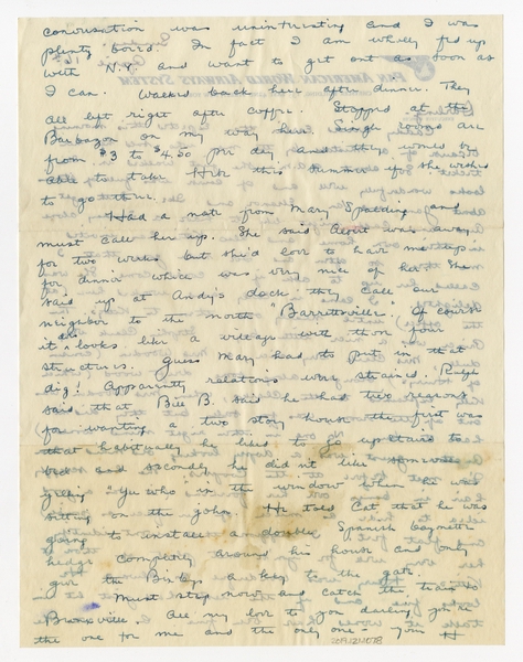Image: correspondence: Harold M. Bixby to Debby Bixby