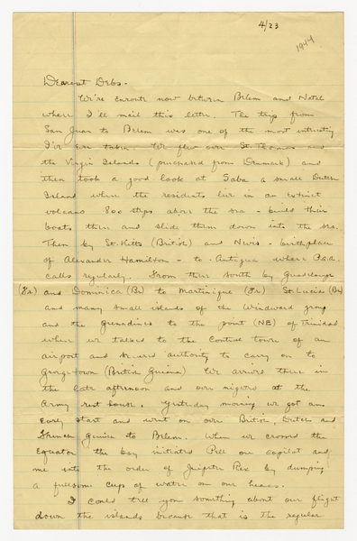 Image: correspondence: Harold M. Bixby to Debby Bixby