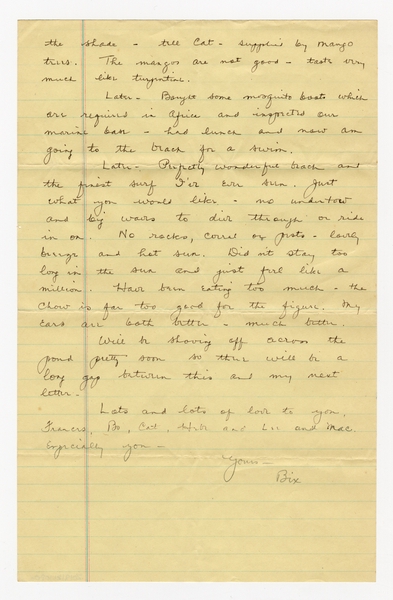 Image: correspondence: Harold M. Bixby to Debby Bixby