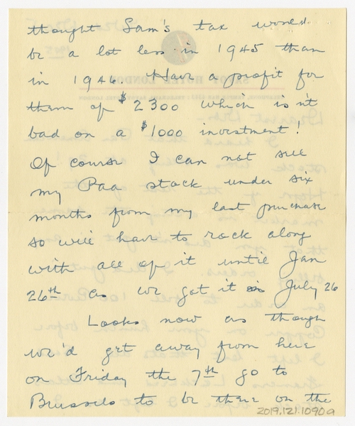 Image: correspondence: Harold M. Bixby to Debby Bixby