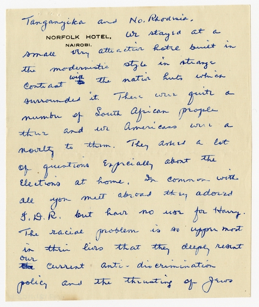 Image: correspondence: Harold M. Bixby to Debby Bixby
