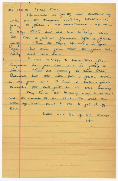 Image: correspondence: Harold M. Bixby to Debby Bixby