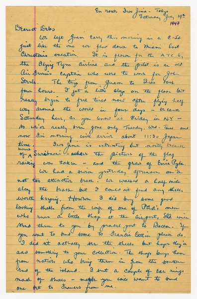 Image: correspondence: Harold M. Bixby to Debby Bixby