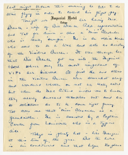Image: correspondence: Harold M. Bixby to Debby Bixby