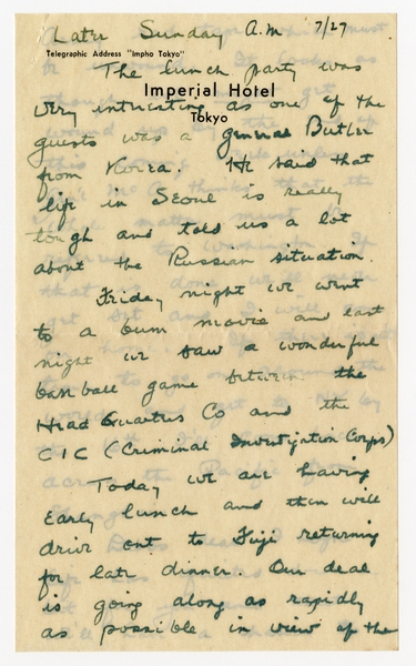 Image: correspondence: Harold M. Bixby to Debby Bixby