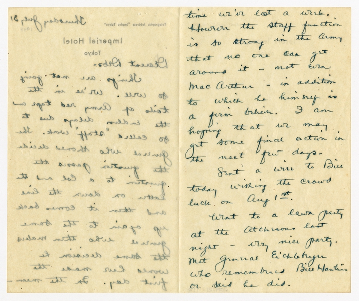 Image: correspondence: Harold M. Bixby to Debby Bixby