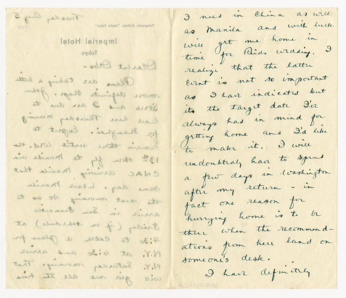 Image: correspondence: Harold M. Bixby to Debby Bixby