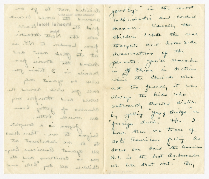 Image: correspondence: Harold M. Bixby to Debby Bixby