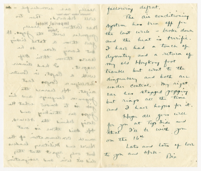 Image: correspondence: Harold M. Bixby to Debby Bixby