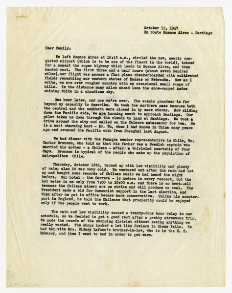 Image: correspondence: Harold M. Bixby, family circular letter