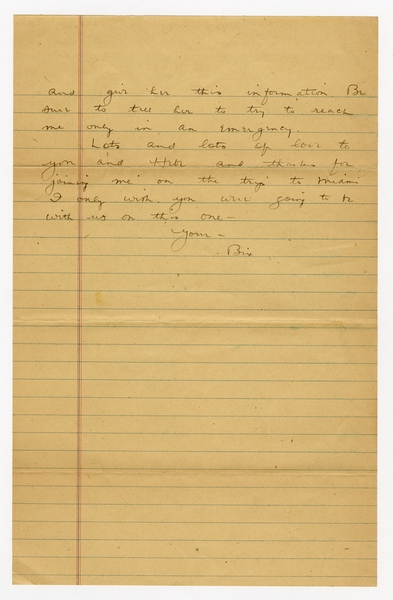 Image: correspondence: Harold M. Bixby to Debby Bixby