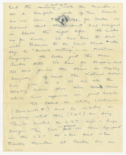 Image: correspondence: Harold M. Bixby to Debby Bixby