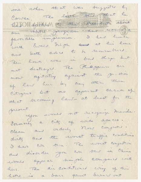 Image: correspondence: Harold M. Bixby to Debby Bixby