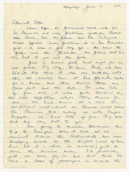 Image: correspondence: Harold M. Bixby to Debby Bixby