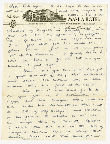 Image: correspondence: Harold M. Bixby to Debby Bixby