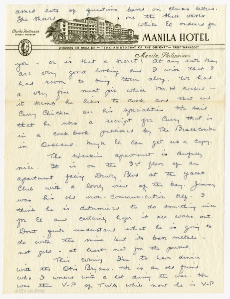 Image: correspondence: Harold M. Bixby to Debby Bixby