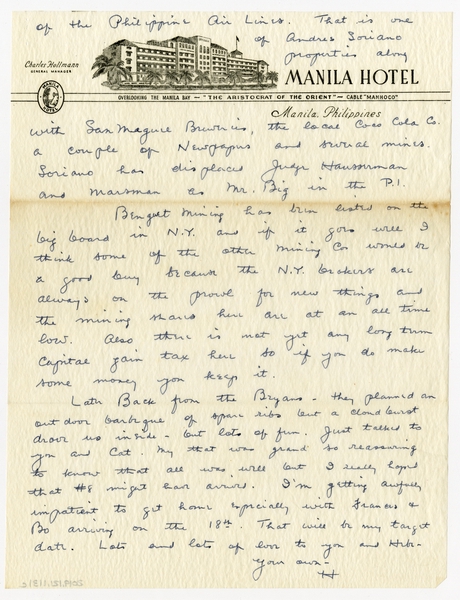 Image: correspondence: Harold M. Bixby to Debby Bixby