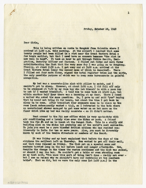 Image: correspondence: Harold M. Bixby to his daughters
