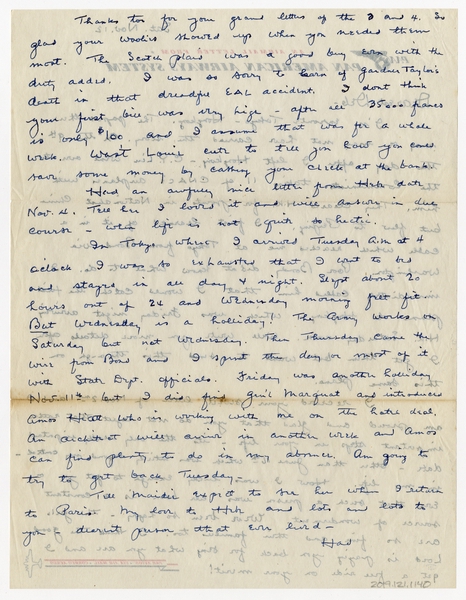 Image: correspondence: Harold M. Bixby to Debby Bixby