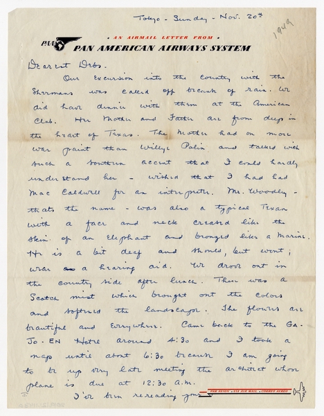 Image: correspondence: Harold M. Bixby to Debby Bixby