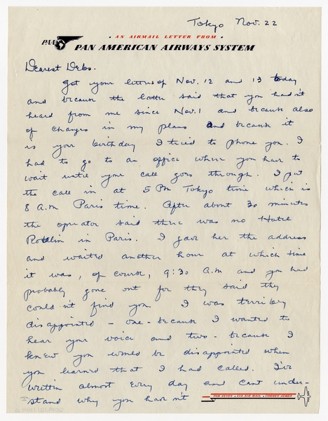 Image: correspondence: Harold M. Bixby to Debby Bixby