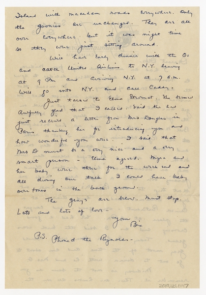 Image: correspondence: Harold M. Bixby to Debby Bixby