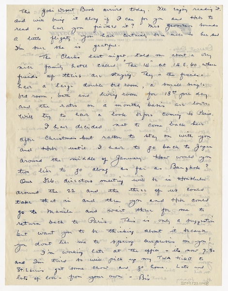 Image: correspondence: Harold M. Bixby to Debby Bixby