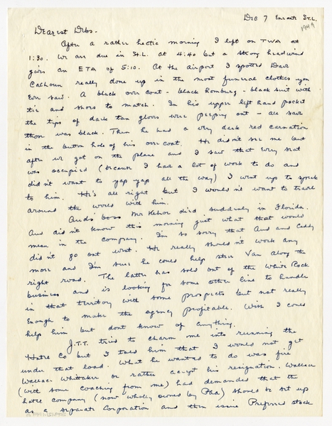 Image: correspondence: Harold M. Bixby to Debby Bixby