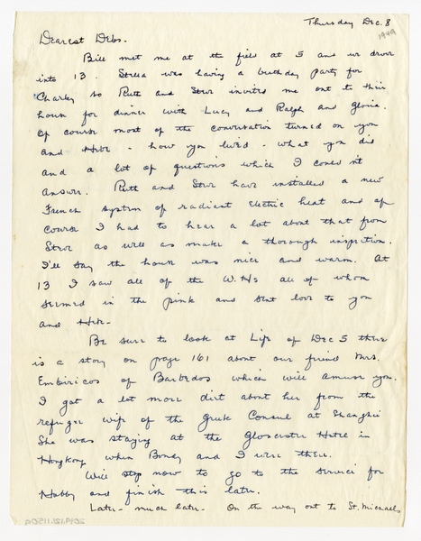Image: correspondence: Harold M. Bixby to Debby Bixby