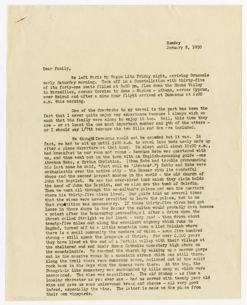 Image: correspondence: Harold M. Bixby, family circular letter