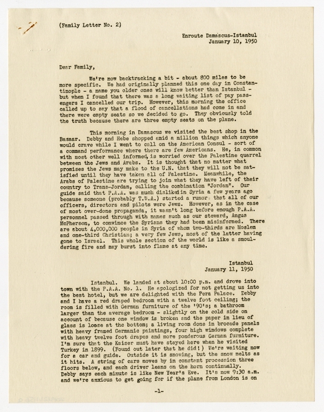 Image: correspondence: Harold M. Bixby, family circular letter