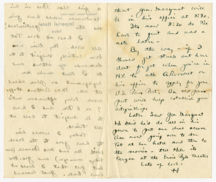 Image: correspondence: Harold M. Bixby to Debby Bixby