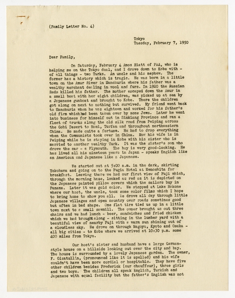 Image: correspondence: Harold M. Bixby, family circular letter