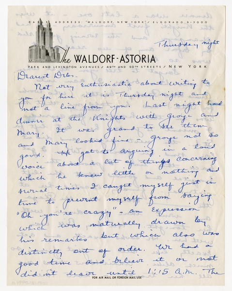 Image: correspondence: Harold M. Bixby to Debby Bixby