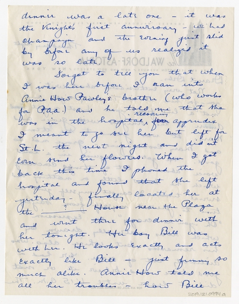 Image: correspondence: Harold M. Bixby to Debby Bixby