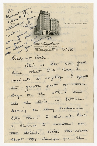 Image: correspondence: Harold M. Bixby to Debby Bixby