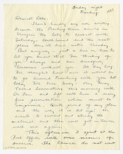 Image: correspondence: Harold M. Bixby to Debby Bixby