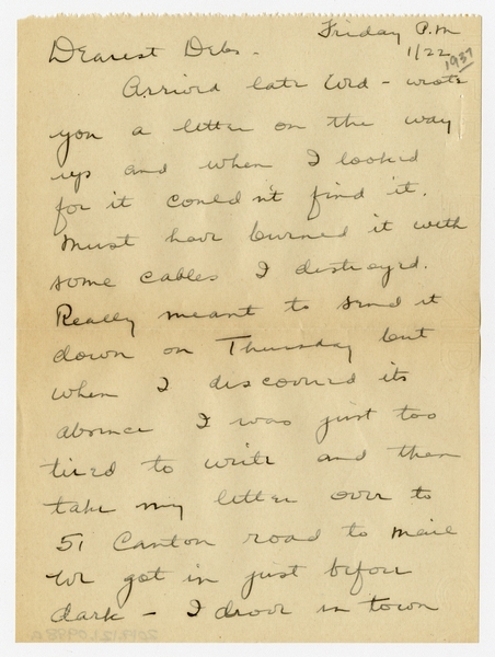 Image: correspondence: Harold M. Bixby to Debby Bixby