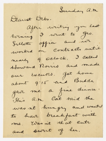 Image: correspondence: Harold M. Bixby to Debby Bixby