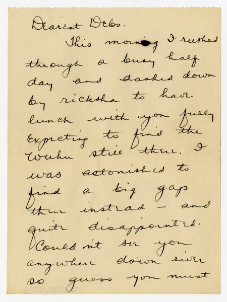 Image: correspondence: Harold M. Bixby to Debby Bixby