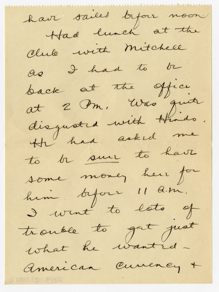 Image: correspondence: Harold M. Bixby to Debby Bixby