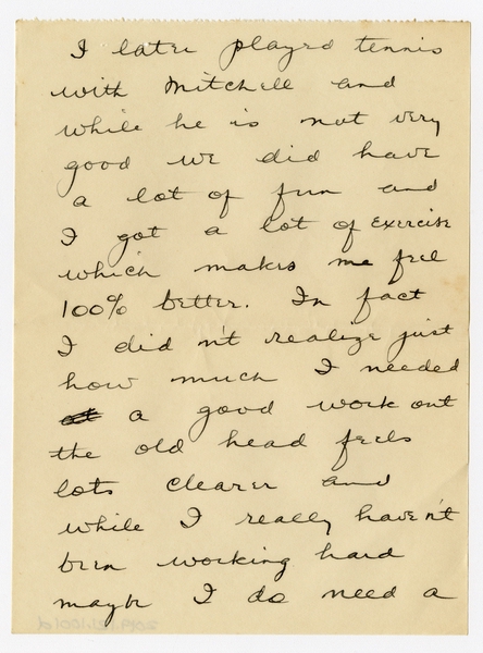 Image: correspondence: Harold M. Bixby to Debby Bixby